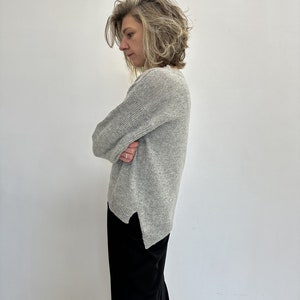 Hand-Knitted Wool Sweater: Organic Knitwear, Asymmetrical Design