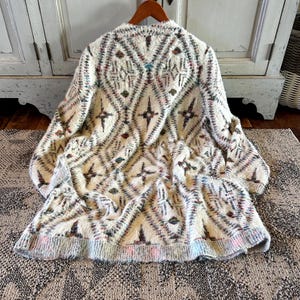 Handmade Nordic Icelandic Mohair Cardigan Sweater: Fair Isle Knit, by Lavender Tribe Design